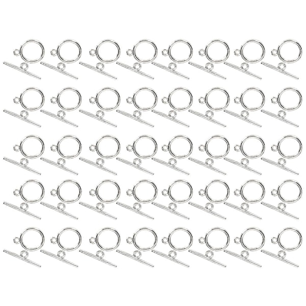 40 Sarjaa Alloy OT Solki DIY Koristeet Rannekoru Kaulakoru Tarvikkeet Korujen Valmistustarvikkeet Hopea