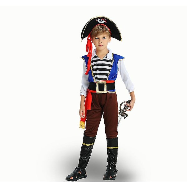 Europeisk och amerikansk Halloween karaktärsimitation festrekvisita kostym cosplay Pirates Of The Caribbean Napoleon liten pirat hög kvalitet XL