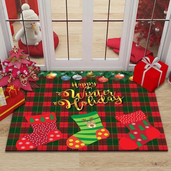 God Jul Jultomte Hem Entré Dekoration Matta Dörrmatta Halkfri Hall Sovrum Badrumsmatta Vardagsrumsmatta 15 40x120cm 16x47 inch