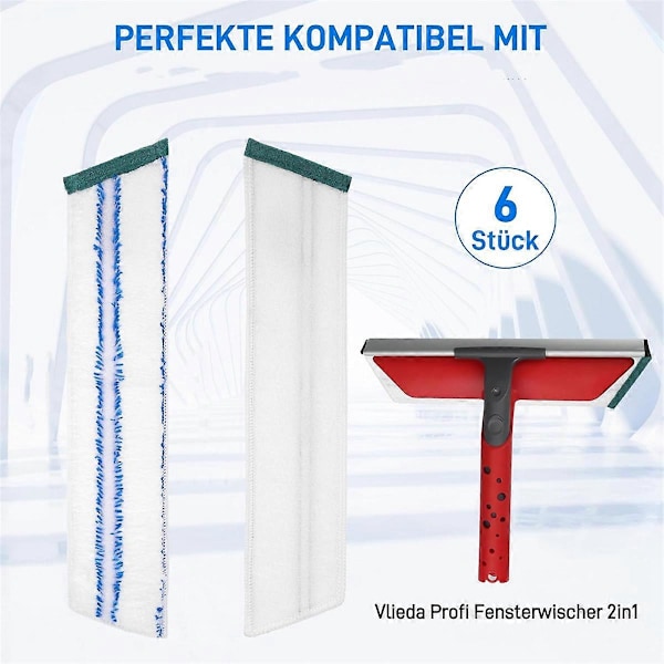 Ersättningsöverdrag i mikrofiber för fönsterskrapa 2-i-1-tvättare, högkvalitativa fönsterrengöringsöverdrag