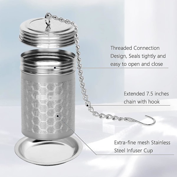 Te-infuser. Tesil Finmasket Tefilter 304 Rustfritt Stål Honeycomb