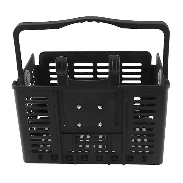 Sammenklappelig Bagagekurv til Cykel, Sort, 31,5 x 22,5 x 20,5 cm/12,4 x 8,8 x 8,0 tommer (Åben) Universal Cykelkurv, B