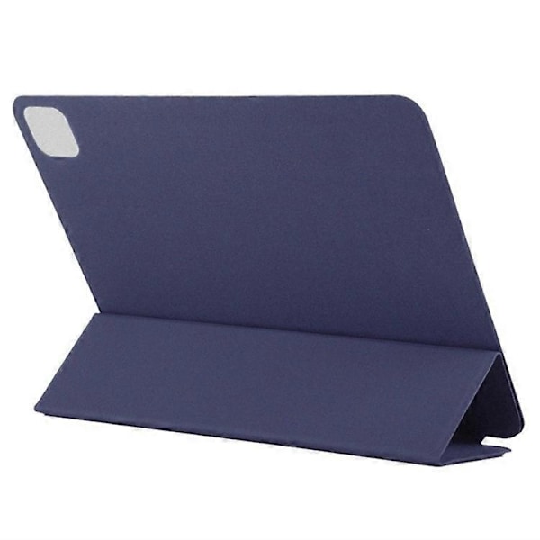 Kompatibelt Fodral för iPad Pro 11 (2024) PU Läder Tri-fold Ställ Magnetisk Stängning Tablet Skydd DarkBlue