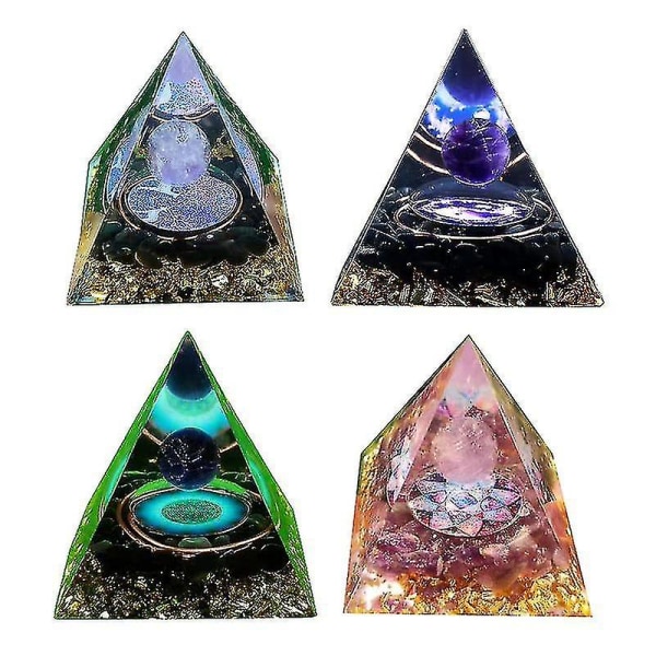 Pyramid Crystal Stone Energy Generator parantava luonnollinen kristalli Reiki Chakra 6-03