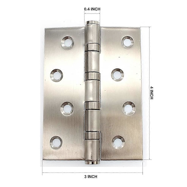 Hardware ZW-HIG001 Dørhængsel 4x3 Tommer 2 Pak Rustfrit Stål 304, Perfekt til Tunge Døre