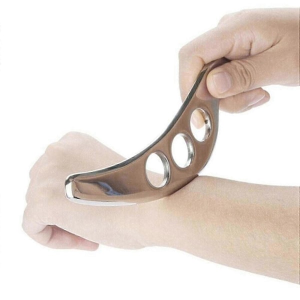 Rostfritt Stål Gua Sha Guasha Platta Massager Verktyg Skrapa Fysioterapi Lös Muskel Meridian M