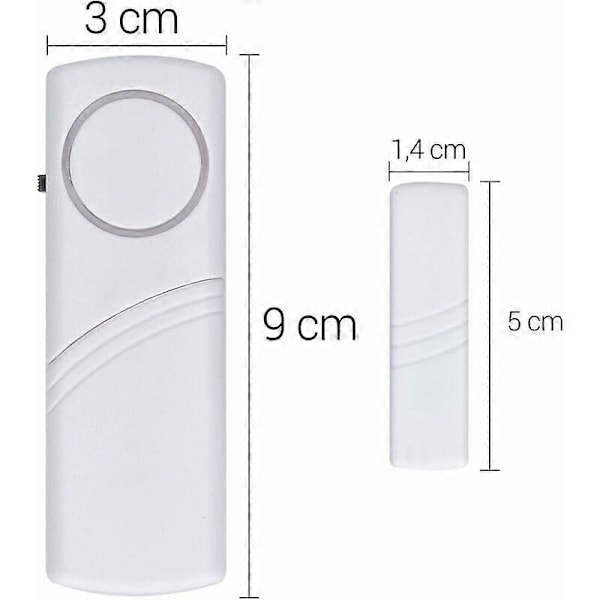 Vinduesalarm Trådløs Anti-Indbrud Magnetisk 100 dB
