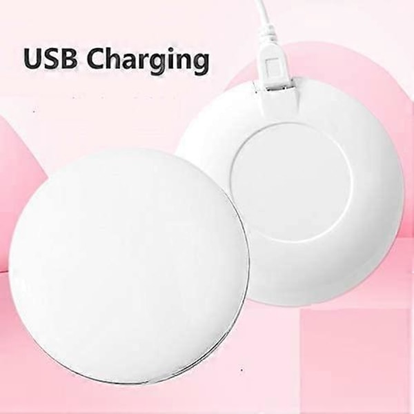 USB Snabbladdande Ficklampa med Spegel, 1x/3x Förstoring - Dagsljus LED, Handhållen Sminkspegel, Belyst Portabel Spegel för Handväskor och Resor