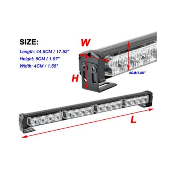 Takbelysning Strob Varningsljus Strob Ljus Universal LED Biltillbehör, Rött Ljus