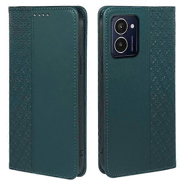Kompatibel med HMD Pulse / Pulse+ Etui Pung Læder Telefon Cover Lykke Kløver Prægning Green