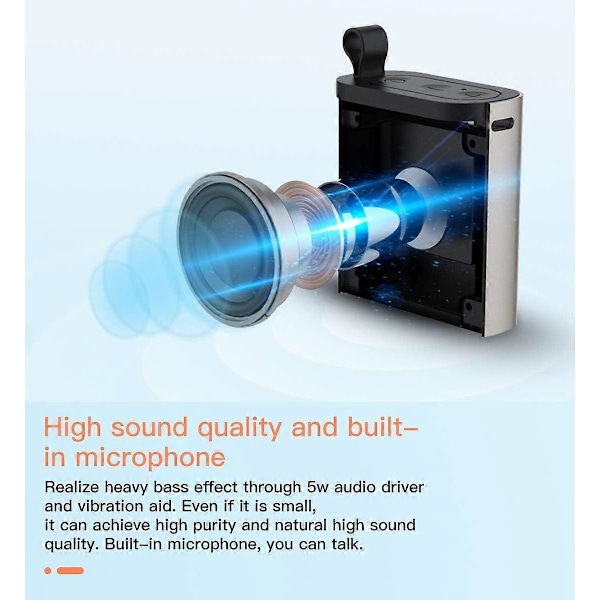 PORTABEL BLUETOOTH MINI HÖGTALARE IPX5 VATTENTÄT 5W STEREO BLUETOOTH 5.0 SPELTID 8H SAMTAL