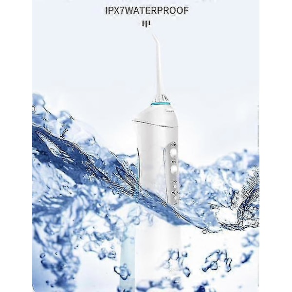 Johdoton suuvesisuihku - 3 tilaa, 3 kotihygieniavinkkiä (200 ml, vedenkestävä valkoinen)