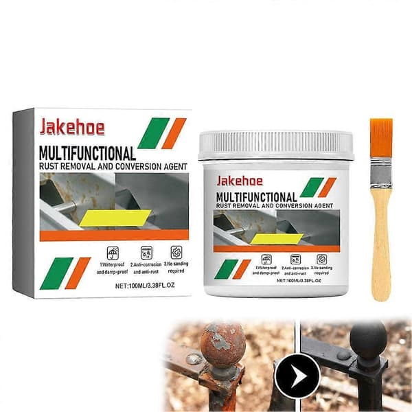 Rustkonverteringsmiddel 100 ml, multifunksjonell rustbeskyttende vannbasert maling, K5K3 Gray