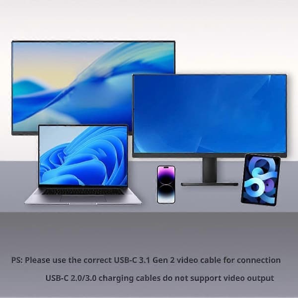 240W USB4 Telefonstativadapter - 40 Gbps dataoverføring 8K-oppløsning Alt-i-ett-kabel