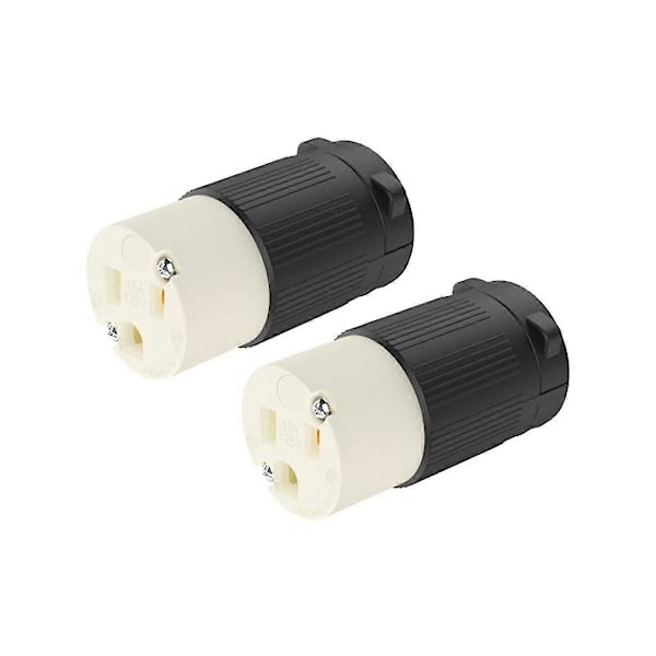 2-pakning NEMA 5-15R Ledningskontakt Uttak Hunnplugg Erstatningsledning Uttak 15 Amp 125