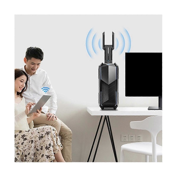 WiFi6E 5374Mbps 5.9G 7.1G USB3.0 -Bånds Trådløs LAN Adapter Wifi Mottaker for Stasjonær Datamaskin Bærbar