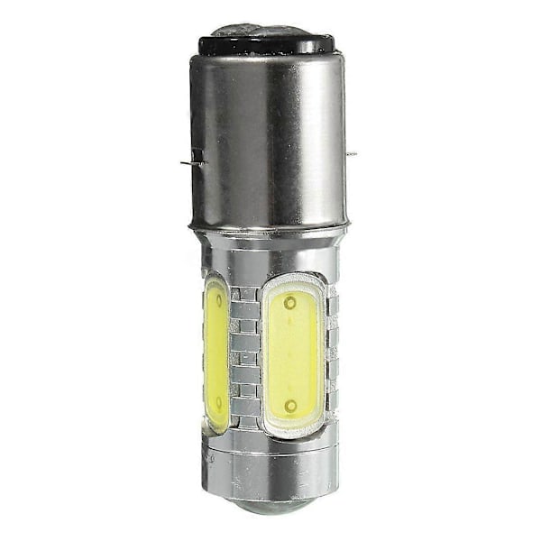 12V BA20D H6 4 COB LED Hvit Pære Lys For Motorsykkel Moped ATV Frontlykt