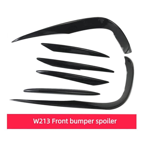 Bil Frontfanger Spoiler Splitter Deksel Tåkelys Grill Stripe for E Klasse W213 Sport E63 2016 2017