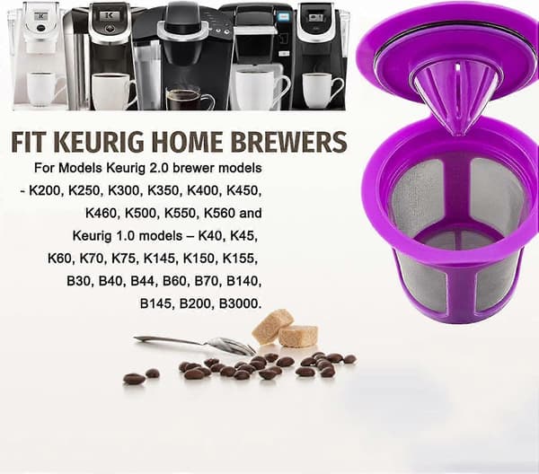 Genanvendelige K Kopper (2-pak) - Rustfrit Stål Mesh Til Kaffemaskiner