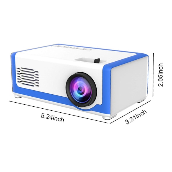 Kannettava LED Mini HD -projektori Kotikäyttöön, Lahjakone, Vanhempi-Lapsi Lahja, 1080P HD -dekoodaus, Tukee U-levyä, TF-korttia ja AV-kaapelin Toistoa