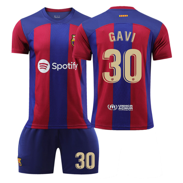 23-24 Barcelonan koti Gaviria nro 30 pelipaita ilman sukkia Gaviria No. 30 no socks XL