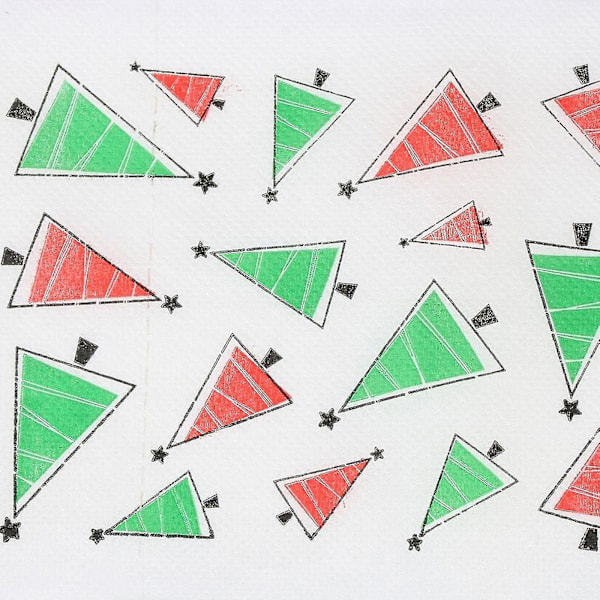 Julpappersmönster Toalettpapper Santa Julgran Tryckt Papper