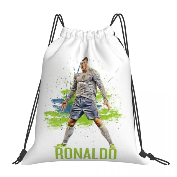 Cristiano Ronaldo Cr7 Rygsæk Bærbar Snørepose Lomme Gymnastiktaske 24 One Size