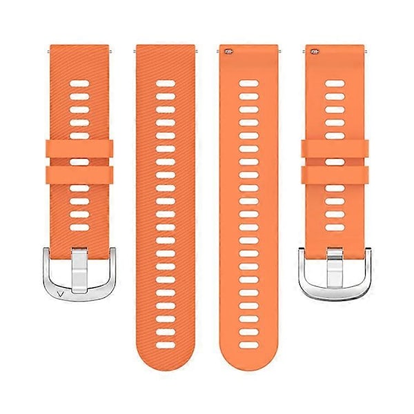 Kompatibel med Garmin Forerunner 255 / Vivoactive 4 Kryssstripet Design 22mm Universell Klokkereim Silikon Erstatningsarmbånd Orange