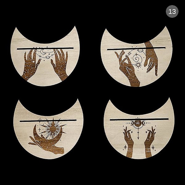 2/4 kpl puinen tarot-korttiteline noitien ennustustyökalujen esittelyteline alttarille N13