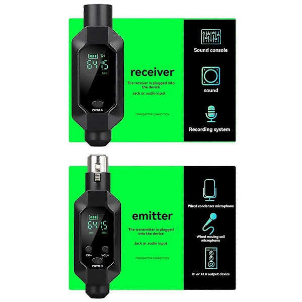 Trådløs Mikrofon Konverter Mikrofon Trådløst Transmittersystem Universel Trådløs Transceiver En til To