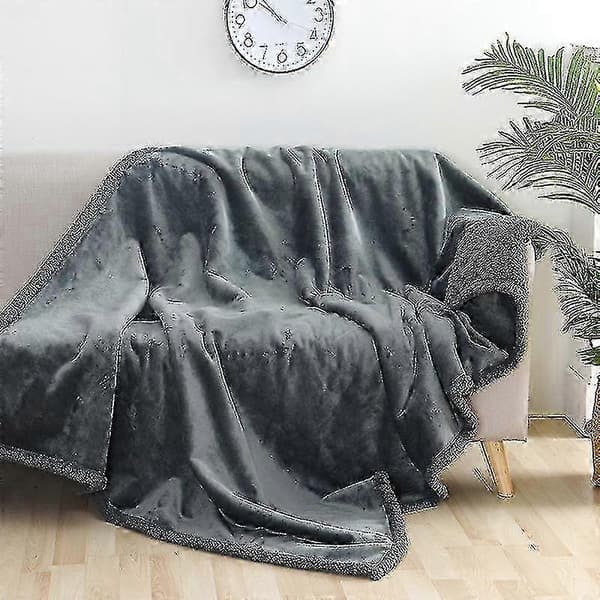 Vanntett Teppe Kjærlighetsteppe for Par Vanntett Sprut Grå 71*100CM