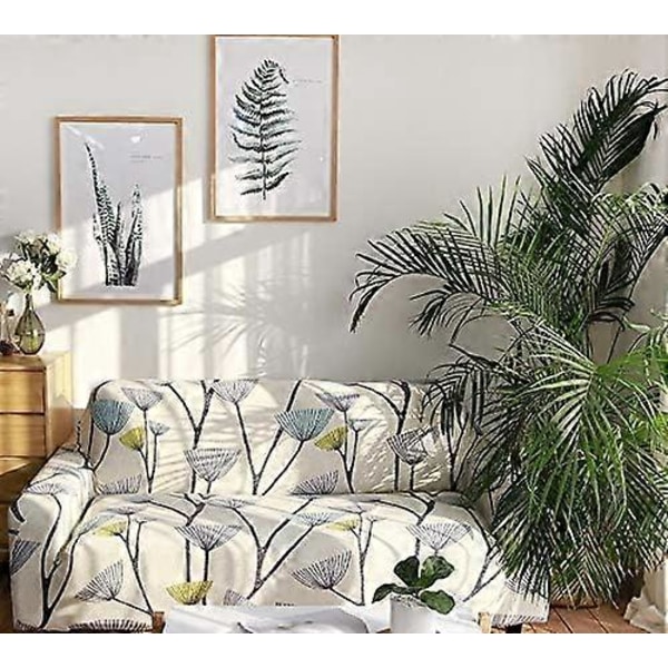 Elastiske sofatrekk Stretch sofatrekk Jacquard 2-seters sofatrekk Blomstermønster