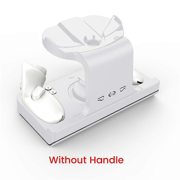 För Quest3 VR Grip Laddningsbas 3 Headset Bländande Färg Laddningsvagga Laddare, Vit