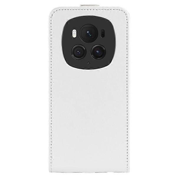 Kompatibel med Honor Magic6 Pro 5G Stødsikkert Etui Kort Slot Vertikal Flip Telefon Cover White
