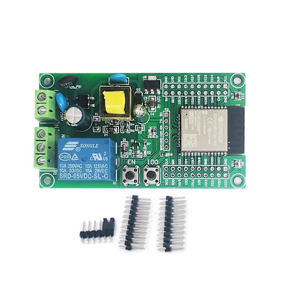 Verkkovirralla toimiva ESP32 WiFi Bluetooth Yksittäinen Relemoduuli ESP32 Kehityskortti I/O Portti UART DownloadP