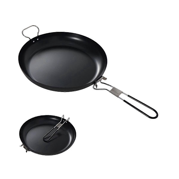 Metal Bærbar Stegepande Picnic Camping Foldbar Pande Kogegrej Non-stick Pande til Campingtilbehør