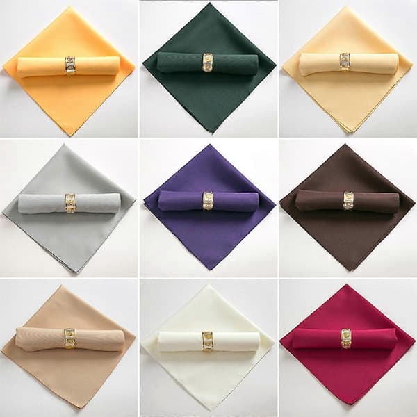 10 stk. 48x48 cm Polyester Stoffservietter for Restaurant Bryllup, Mørkegrønn