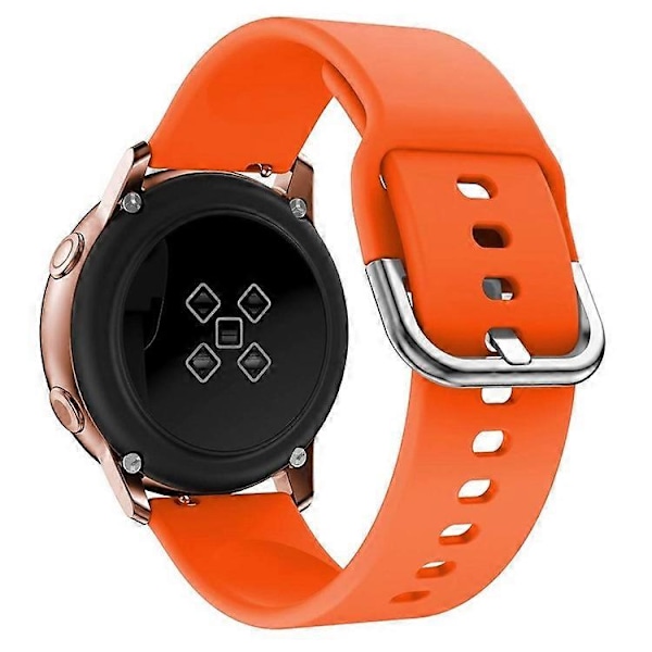 20 mm firkantet spænde silikone smart watch rem kompatibel med GarminMove Luxe/Move Style/Move 3 Orange