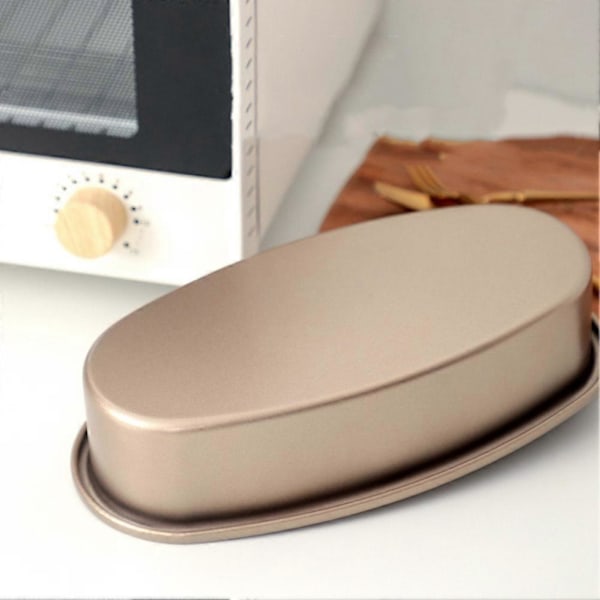 3 Delar Non-Stick Oval Form Kakform Cheesecake Limpa Brödform Bakplåt för Ugn och Bakning