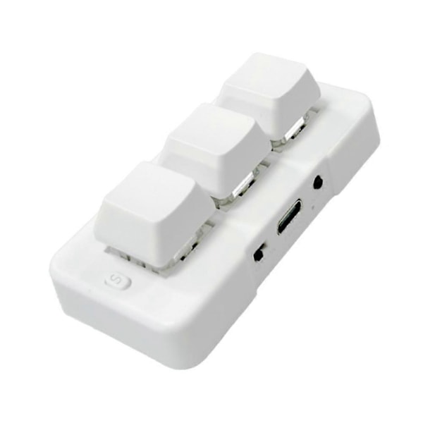 MK321-Pro Anpassat Tangentbord Mekanisk Blå Brytare RGB-ljus 3-läges USB+2.4G Trådlös+Bluetooth C