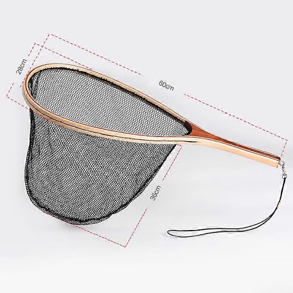 Lentoukalastusverkko Puinen Kahva Nylon Lentoukalastusverkko Taimenverkko Kala Pyydä Vapauta Kauha Kala