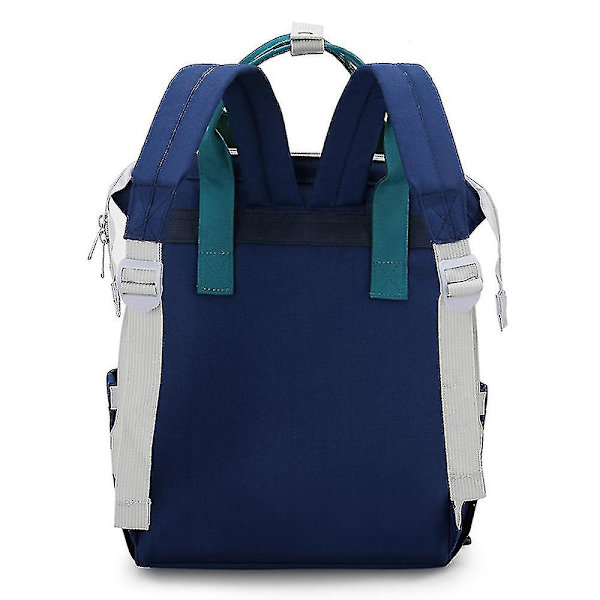 Bærbar Mode Personlighed Rygsæk Kontrastfarve Rygsæk Nylon Primær Skoletaske light blue