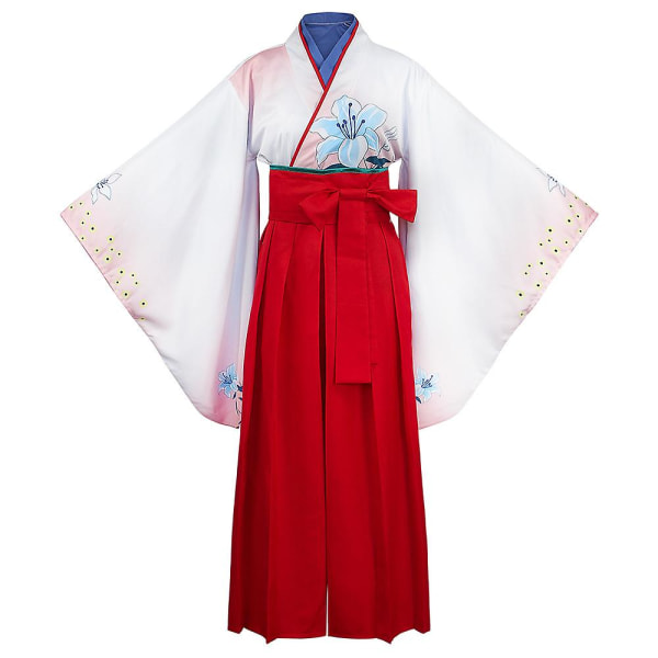Anime Kakegurui Yuriko Nishinotouin Komplet Sæt Kimono Til Kvinder Pige Halloween Fest Cosplay Kostume Fødselsdagsgave S