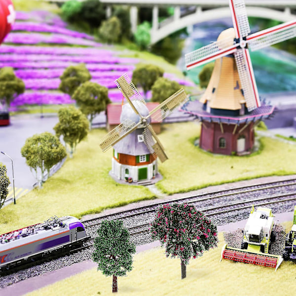 12 stk. Modeltræer Miniaturlandskab Sceneri Togbaner Træer Modeller Falske Træer Sandbord DIY Håndværksornamenter-FCY