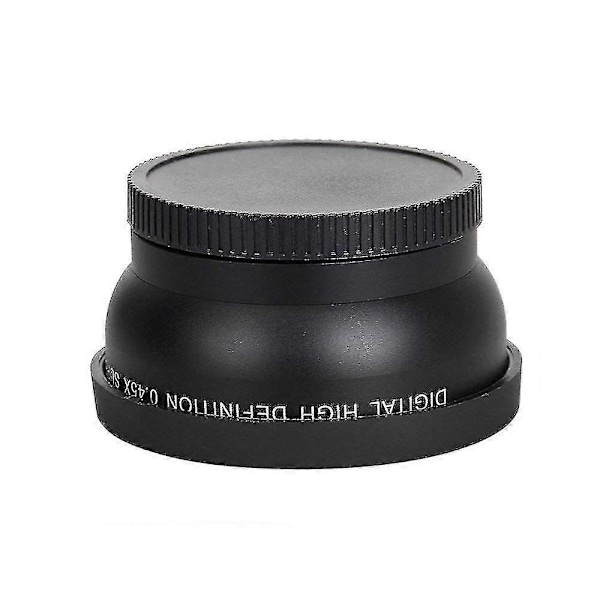 58mm Vidvinkel 0.45x Konverterlins med Makro Närbildstillbehör för Canon Eos Rebel T6s, t6i, sl1-FCY