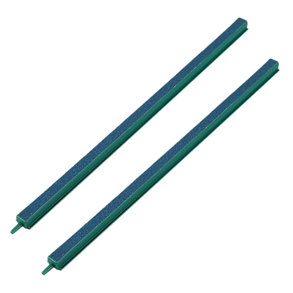2X Akvarium Fisketank Boble Luftsten Bar Iltpumpe Grøn+Blå 16 tommer