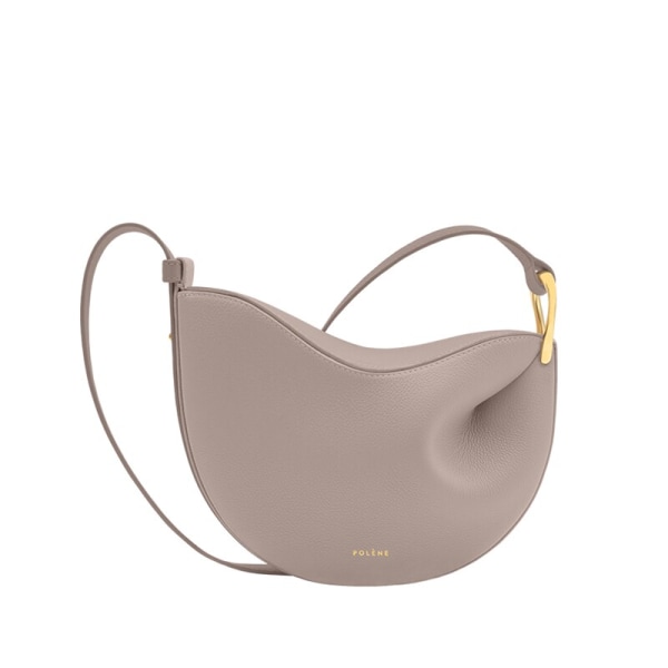 Aitoa nahkaa oleva laukku, korkealaatuinen naisten olkalaukku, naisten crossbody-laukku Camel 24X7X17cm