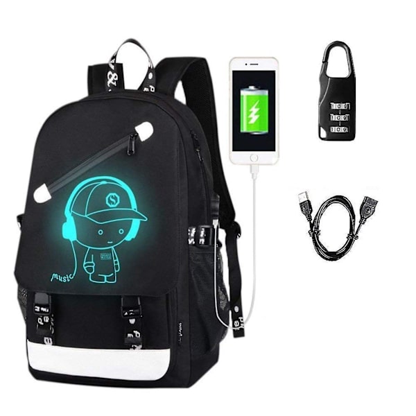 USB-reppu Laukku Urheilureppu Vapaa-ajanreppu Päiväreput Reppu Tytöille Pojille Naisille Miehille