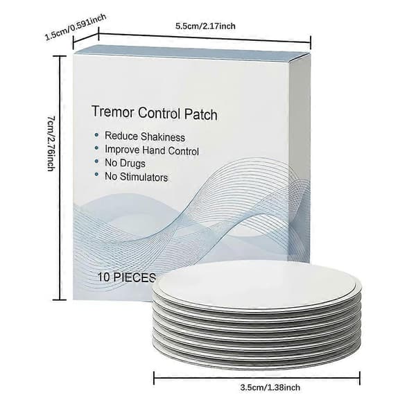 Hand Tremor Care Patch Natural Ingredients Invisible 12 Hours Long-lasting