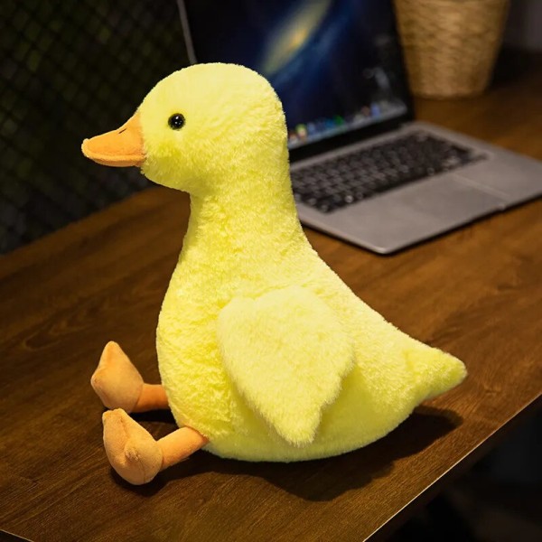 Iso Koko Pörröinen Ankka Pehmolelut Unityyny Söpö Eläin Täytetty Joutsen Hanhi Pehmonuket Lattiamatto Lasten Tyttöjen Syntymäpäivälahja soft yellow duck 30cm